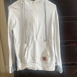 AMPERSAND AVE Light Gray Half-Zip Hoodie Sweater